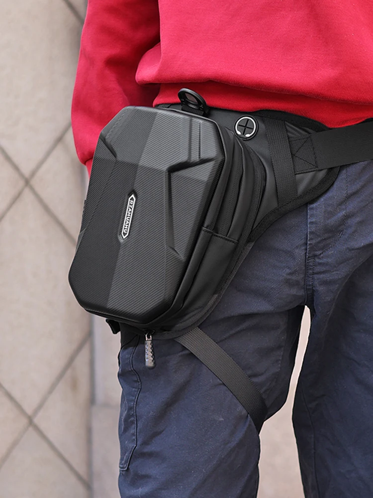 دراجة نارية حقيبة الساق هارد شل دراجة نارية قطرة الساق الجانب حقيبة توسيع مقاوم للماء محفظة الهاتف المحمول لركوب الدراجات في الهواء الطلق #6