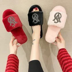 Fluffy Slippers Women Home Fashion Designer Shoes Ladies Popular Casual Platform Indoor Fur Slides Girls Flats Open Toe Elegant