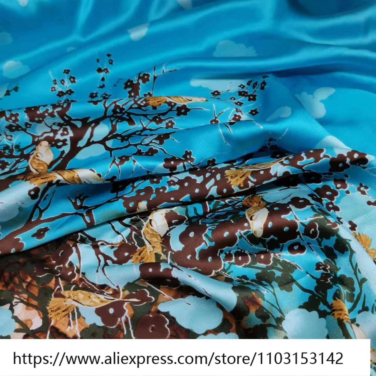 Designer naaistof Lichtgewicht dameszijde crêpe satijn 19momme Zwaar klassiek luipaardpatroon