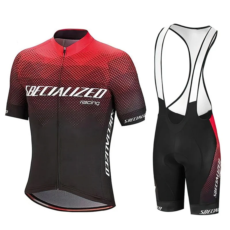 2024 Summer Cycling Jersey Set uomo New manica corta Road Team Bicycle Jersey abbigliamento da ciclismo pantaloncini con bretelle abiti