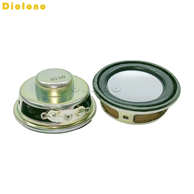 2 قطعة 4R 3W مكبر الصوت 40 مللي متر 1.5 بوصة المتكلم 18 مللي متر الداخلية واحد المغناطيسي رغوة حافة غطاء فضي ارتفاع 19 مللي متر سمّاعات بلوتوث