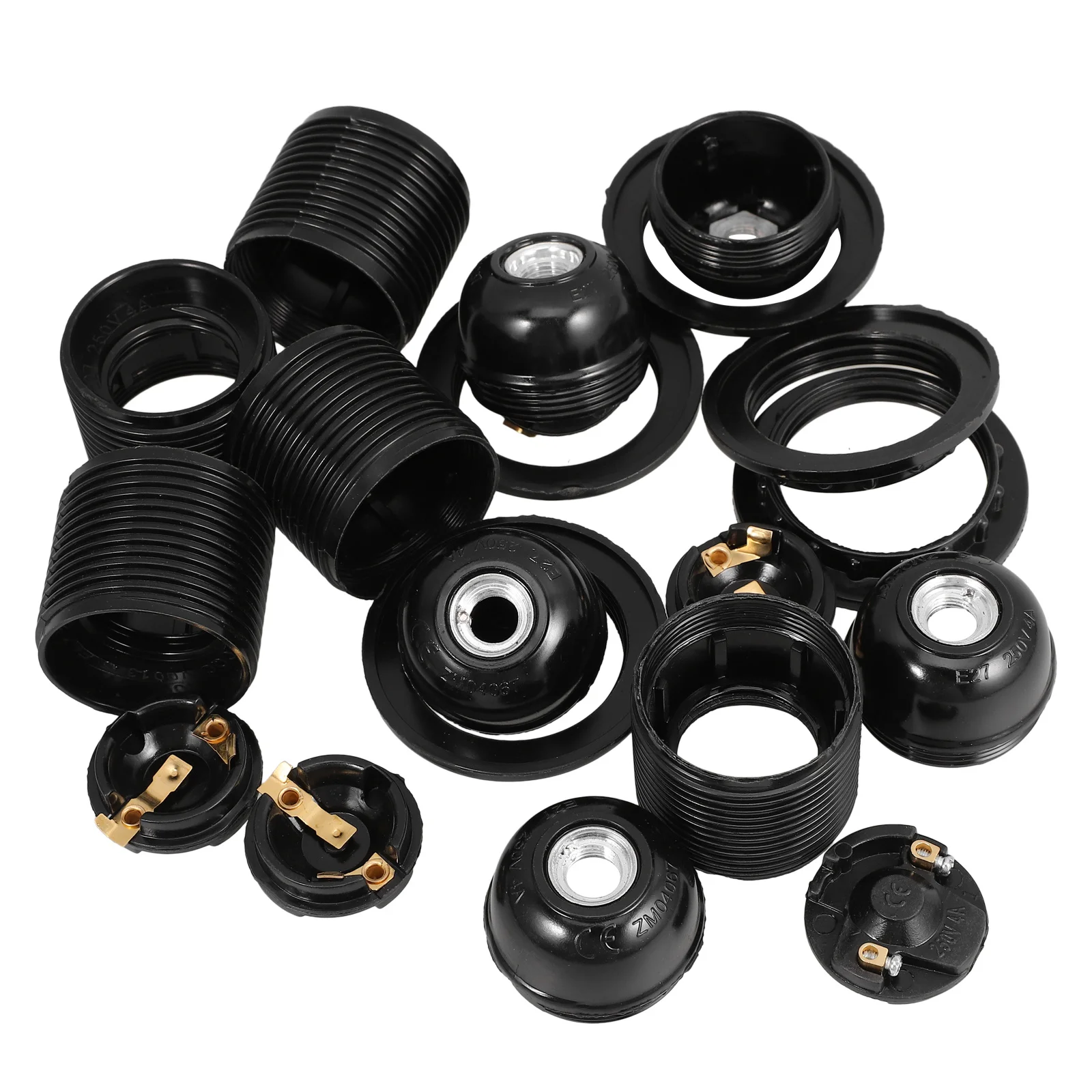 

5Pcs E27 Lamp Base Bakelite Material Sleek Sophisticated Safety Reliable Application Floor Light Lamp Base Light Holder