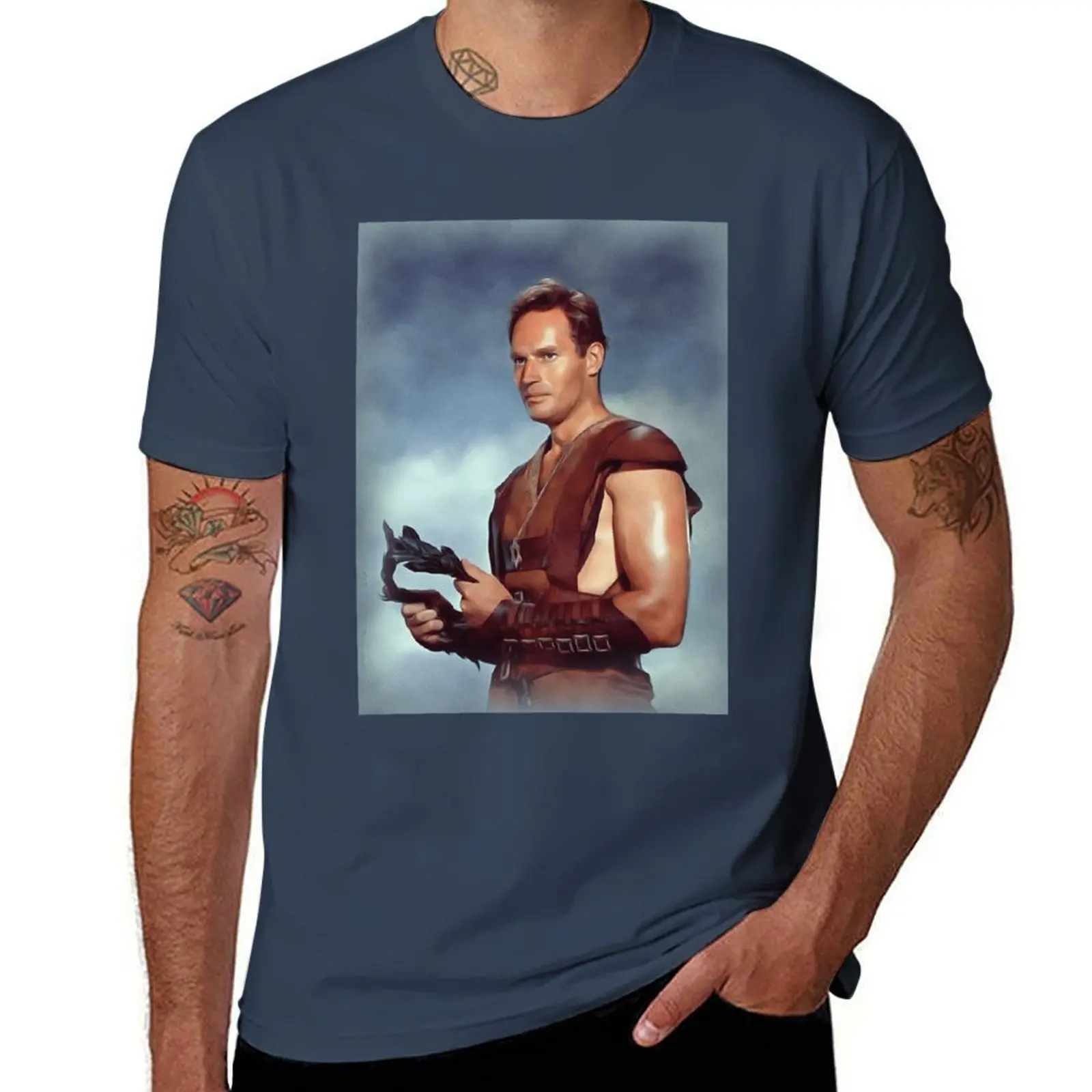 Charlton Heston T-Shirt anime tshirt man t shirts high quality luxury brand printed t shirts for man T-Shirt