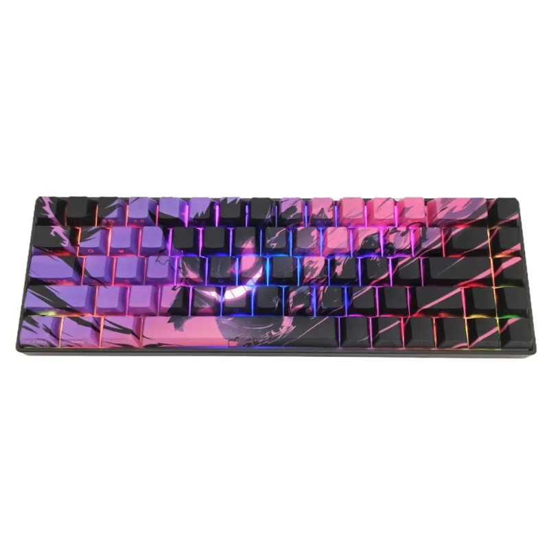 127Keys Pikachu Gengar PBT Keycaps OEM Profile Set Custom Keycap untuk Pengganti Keycap Pudding Kit Keyboard Keycaps