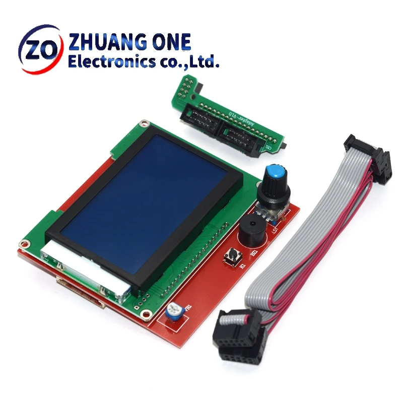 ثلاثية الأبعاد 2004 LCD 12864 عرض طابعة ثلاثية الأبعاد Reprap محول ذكي تحكم Reprap سلالم 1.4 1.6 Mega2560 مجلس 2004LCD التحكم