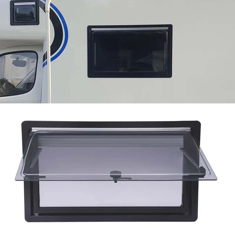 Sliding RV Caravan Camper Window Vent Skylight with Blind Screen Ventilation Hinged Push out