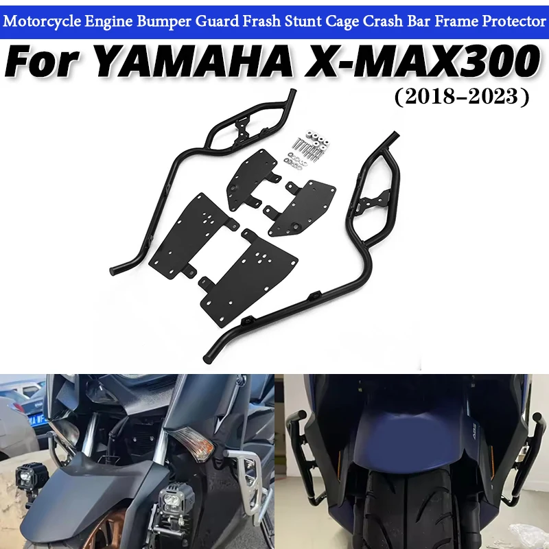 Para YAMAHA X-MAX300 2018-2023 Protetor de Motor e Carenagem (Bumper Guard) para Motocicleta, Barra de Proteção Antichoque (Crash Bar) e Protetor de Quadro (Frame Protector) para YAMAHA XMAX300