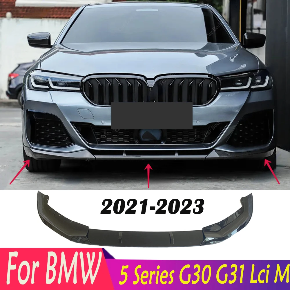 

For Bmw G30 G31 Lci M Performance Style Front Bumper Lip Spoiler Splitter Diffuser 5 Series 520i 520d 530i 530d M550i 2021-2023