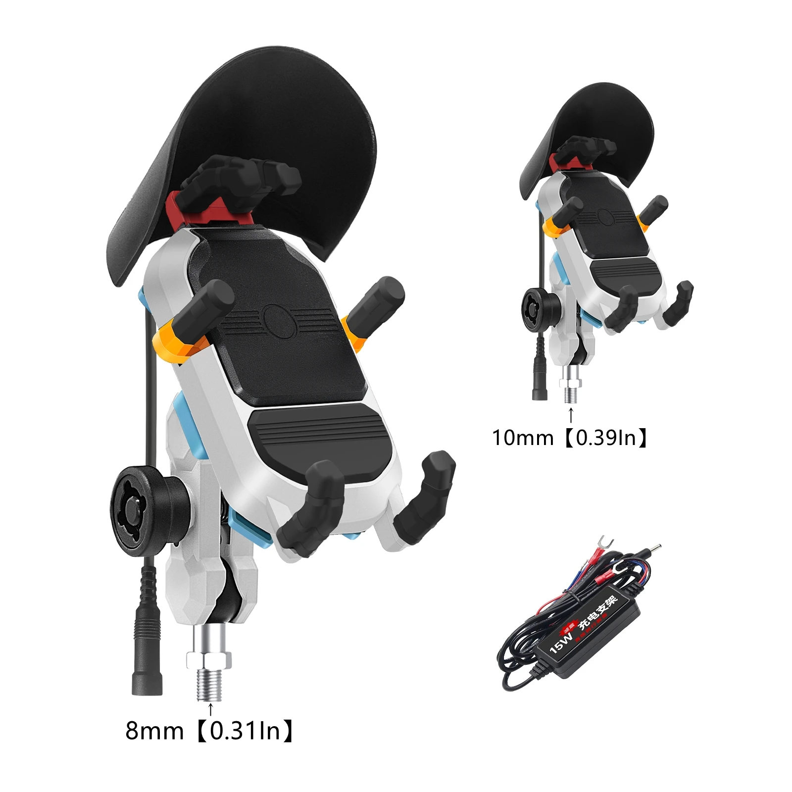 

New Motorcycle Mobile Phone Support Charger Antivibration Waterproof Cell Phone Mount Wireless Fast Charging Holder Bracket