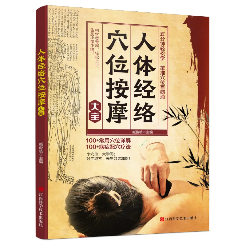 Human Meridian & Acupoint Massage Book Standard Acupoint Atlas Regulate Yin Yang for Health Preservation