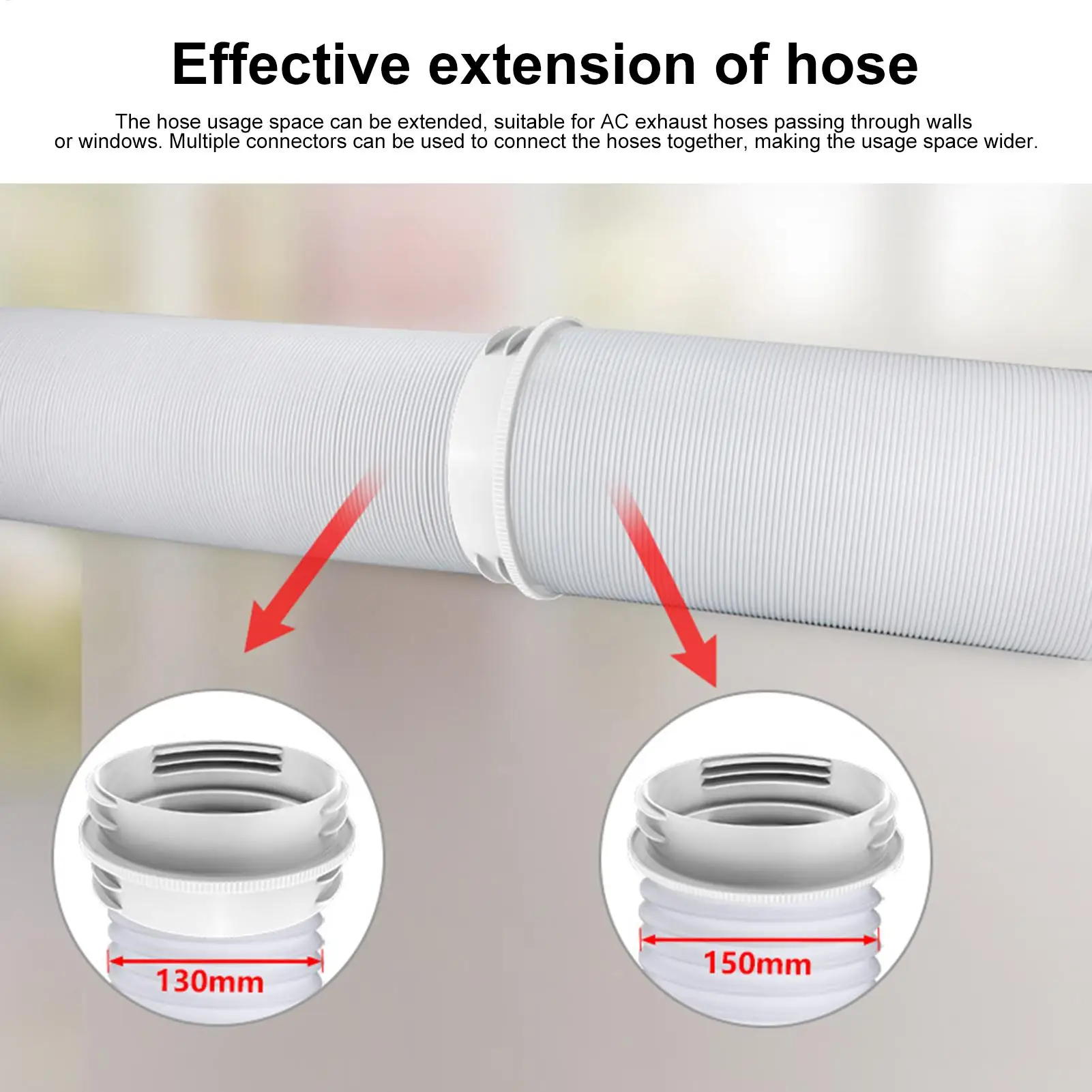 Adattatore per tubo flessibile per condizionatore d'aria Accessori AC Strumenti di raffreddamento Coperchio Raccordo giunto Sfiato Scarico Finestra divisa per aria condizionata