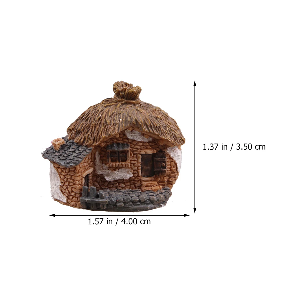 

10Pcs Mini Villa Ornaments Micro Landscape Decor Durable Resin Mini House Models for Aquarium Decoration and Small Garden