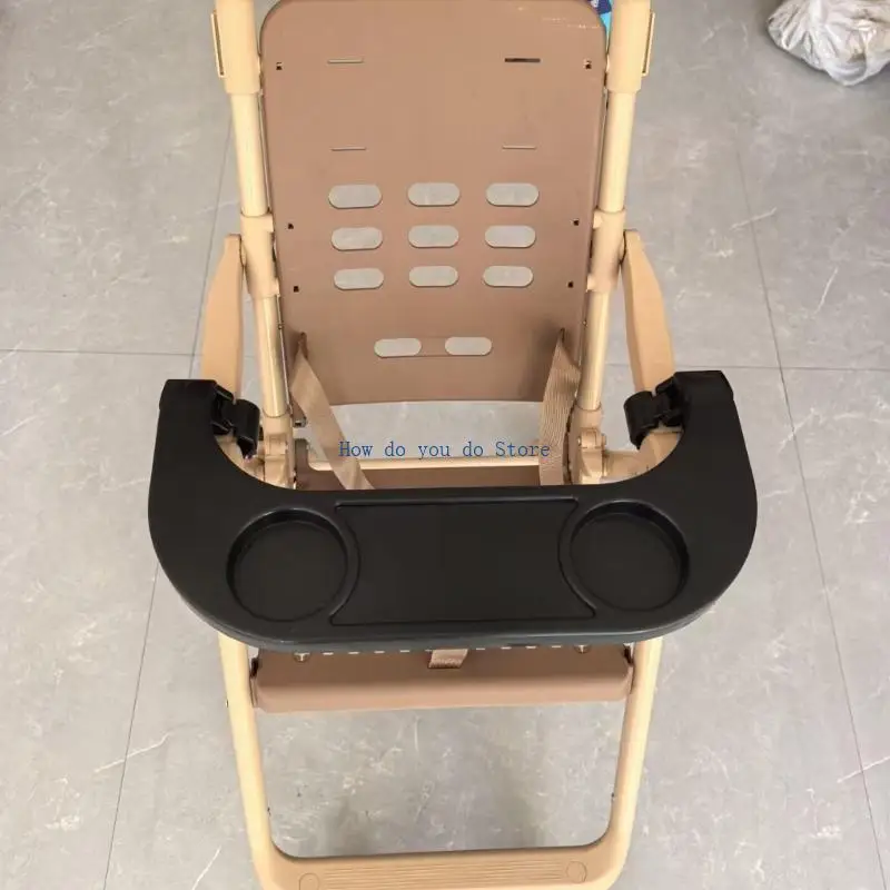 

19QF Detachable Tray Attachment Baby Strollers Dinner Table Strollers Milk Bottle Cup Holder Tray Plate