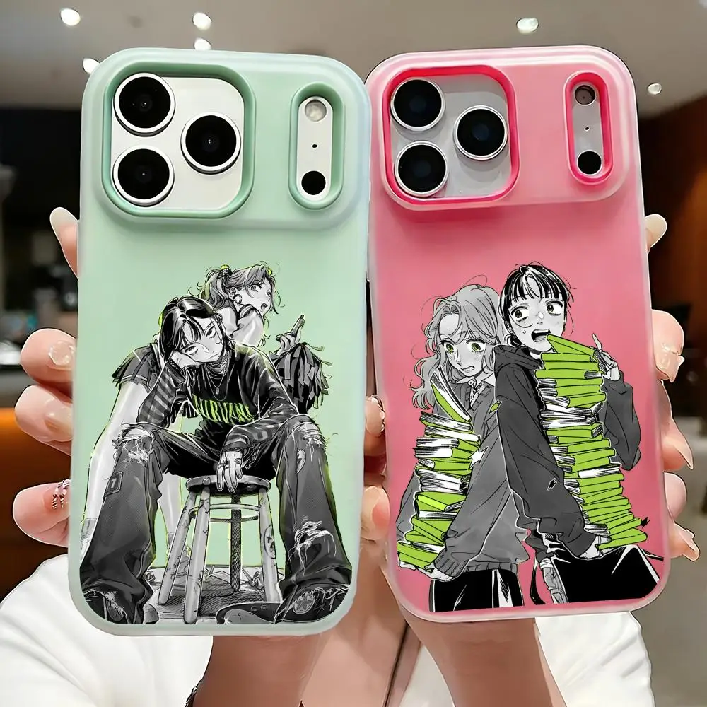 

Anime Aya And Koga Phone Case Slim Clear Jelly Case For Phone 17-12, Soft TPU Shockproof Anti-Yellowing Cover