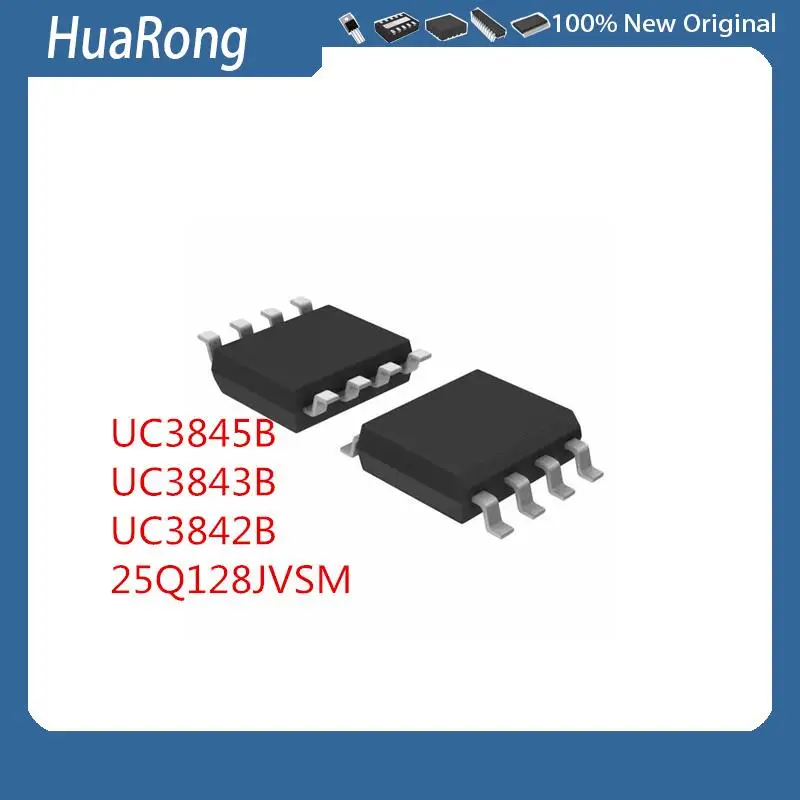 10Pcs/Lot 3845 3843   3845 UC3845B  UC3843B     UC3842B     25Q128JVSM   SMDV SOP8
