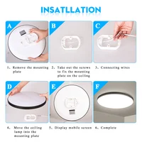 Led Ceiling Lamp Modern Ceiling Light IP65 Waterproof Round 30/18W Indoor Lighting For Bathroom Living Room Kitchen Balcony 220V 5