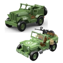 2024 Military Army World War WW2 SWAT Soldiers Police Armored Vehicle  Building Blocks Bricks Learning Toys For Children