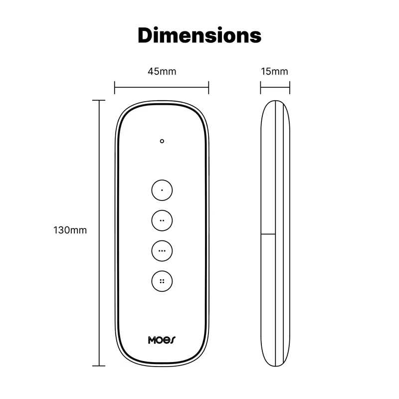 MOES Tuya ZigBee Smart Scene Switch 4Button Wireless Lighweight Design 12 Scenario Remote Control Automation Battery Powered image 6