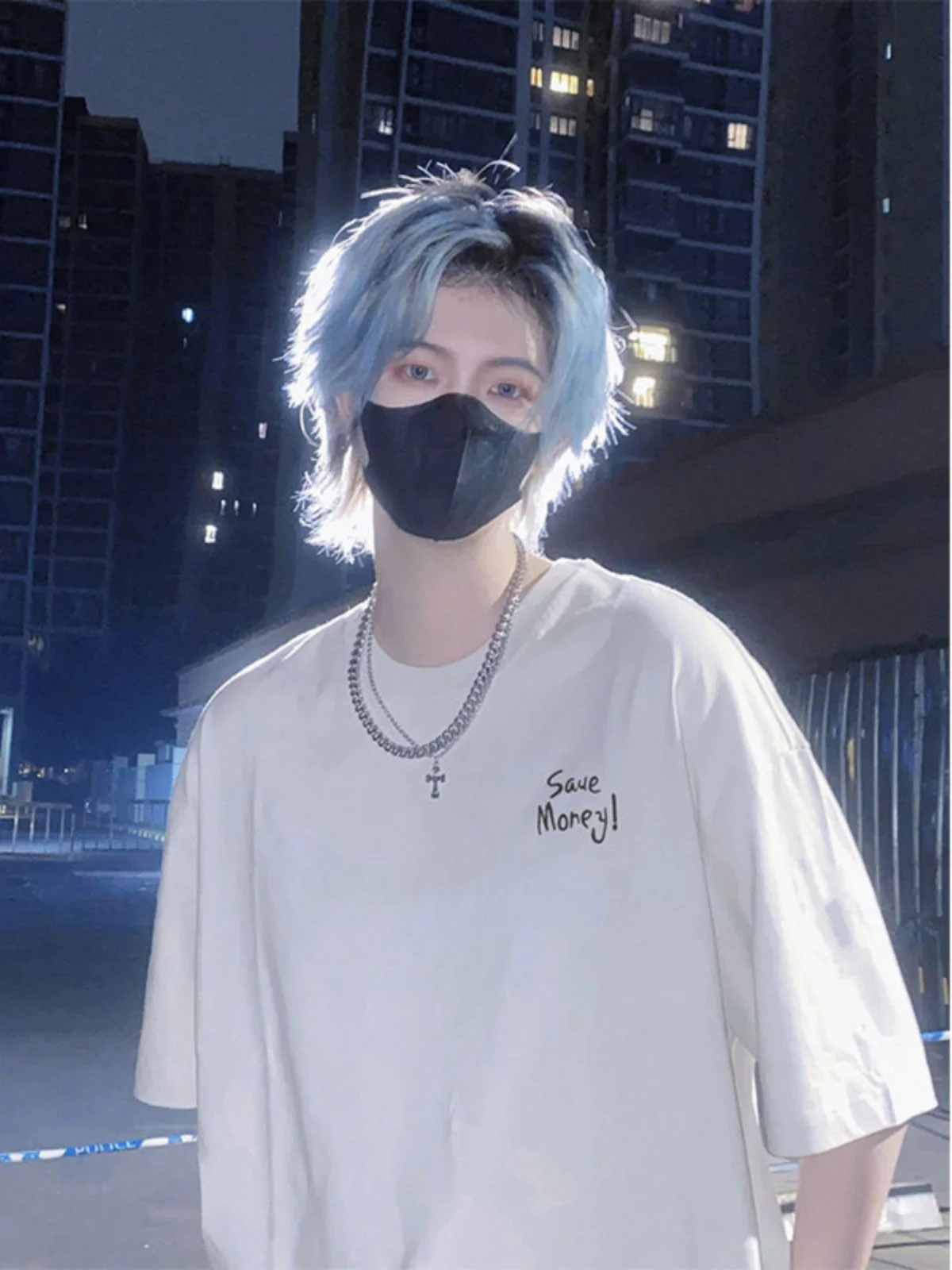 

Мужская футболка оверсайз из дышащего хлопка с вышивкой, летняя, в стиле Hong Kong, повседневная, базовая, модная