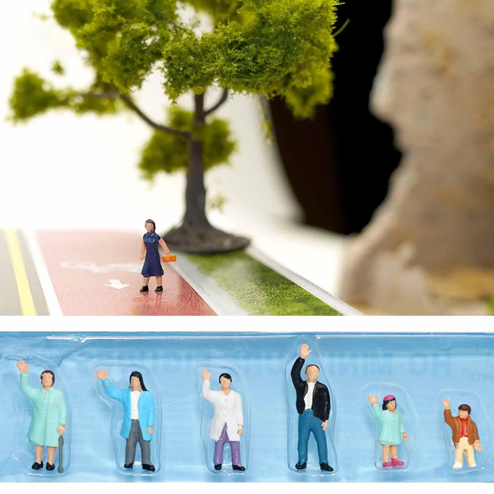 

Раскрашенные вручную миниатюрные фигурки людей, реалистичные модели из смолы, масштаб HO, для декора кукольных домиков и сцен с песочными столами