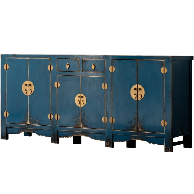 Neo-Chinese simple customization painted furniture Chinese vintage reproduction furniture sideboard