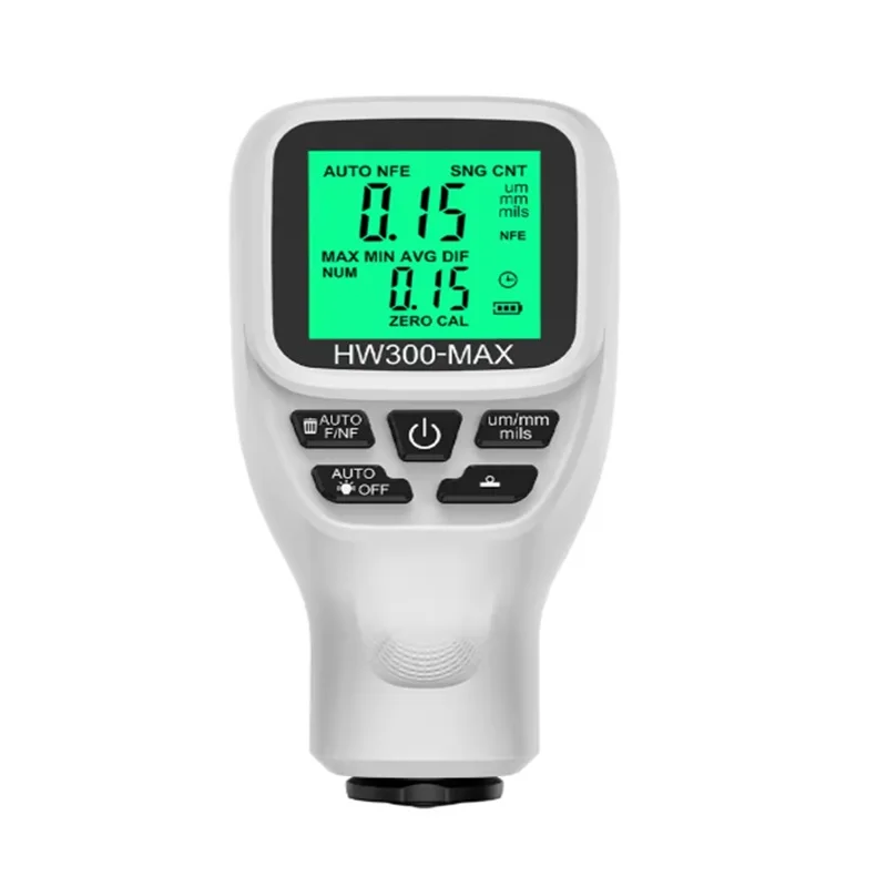 HW300-MAX 0.1micron/0-2000um Car Coating Thickness Gauge Car Paint Film Thickness Tester Measuring Tool Fe & NFe Coating Meter