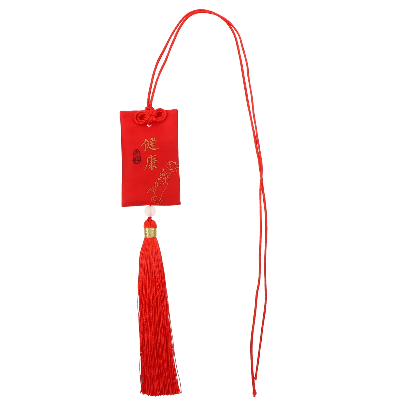 

Silk Sachet Bag Non fading H made Red Hanging Pouch Tassel Blessing Wall Decor Chinese Style Container