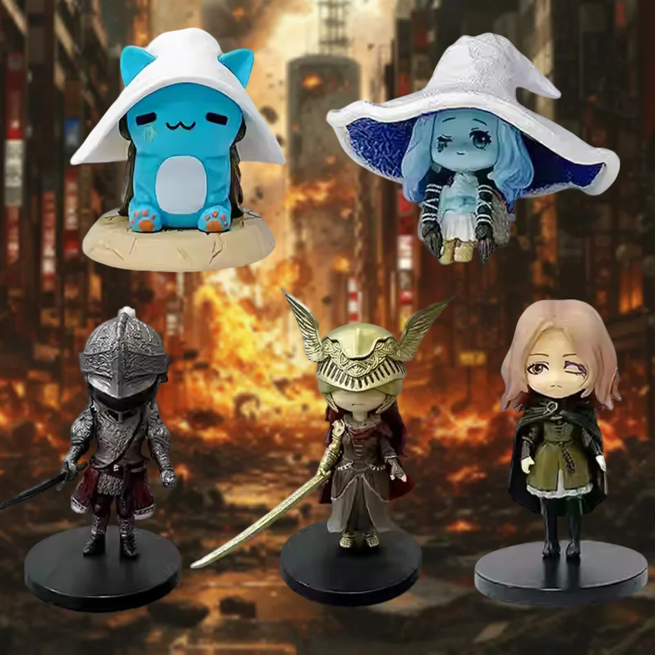 핫 링 게이밍 Q 버전 미니 란니 고양이 멜리나 말레니아 반늑대 액션 피규어 란니 마법 장식 인형