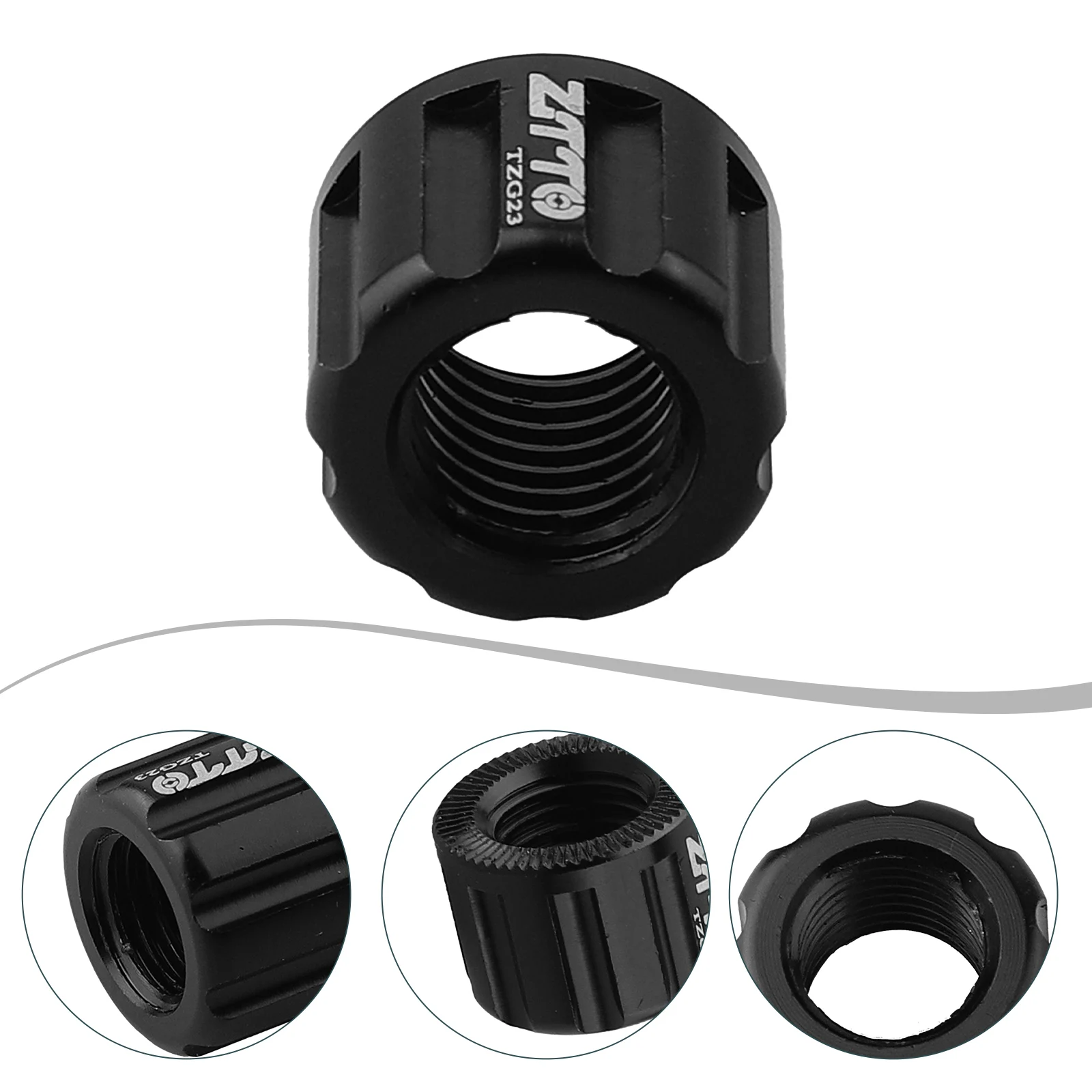 New Practical High Quality Bicycle Thru Axle Nut Hubs Shaft Cap Accessories Aluminum Alloy Bicycle Bike Accessories Black