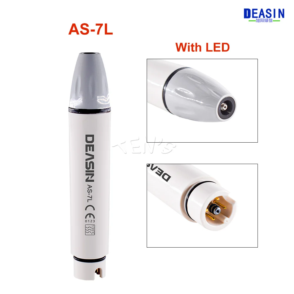 Raspador piezo ultrassônico dental, peça de mão, ultrassom, dentista, alça led, adequado para alça, ferramenta de clareamento dental oral