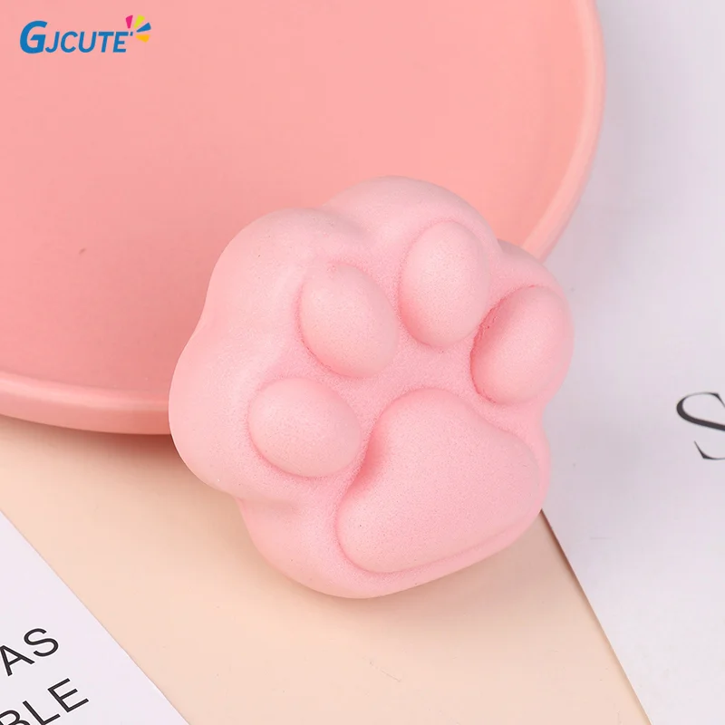 New Models Small Cat Paw Cute Pink Cat Foot Slow Rebound Wet Soft Suction Finger Pinch Decompression Squishy Toy Release Toys