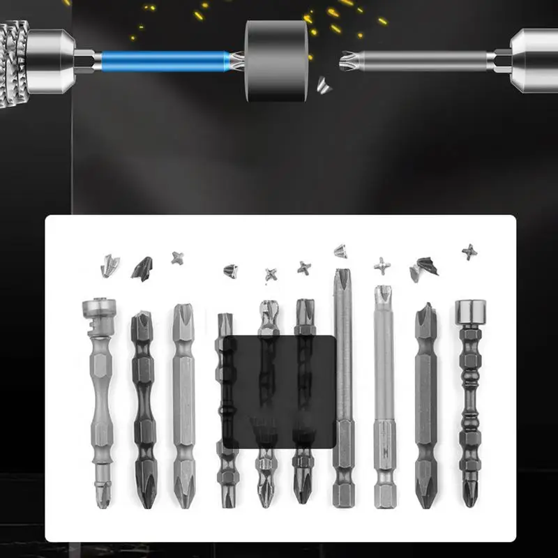 Magnetic Electric Screwdriver Set High-Magnetic Screwdriver Drill Bit Compact Precision Tool Set Anti-Slip Design For Home