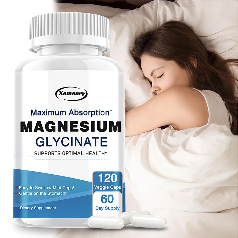 

Magnesium Glycinate Capsules - Supports Muscle, Joint and Heart Health, Promotes Natural Sleep