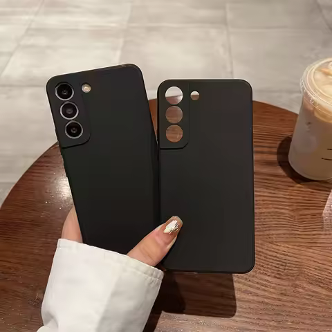 Luxury Thin Black Silicone Case For Samsung Galaxy A05 S23 FE S22 Ultra S21 Plus S10 Lite Soft Phone Shell Note 10 20 Back Cover