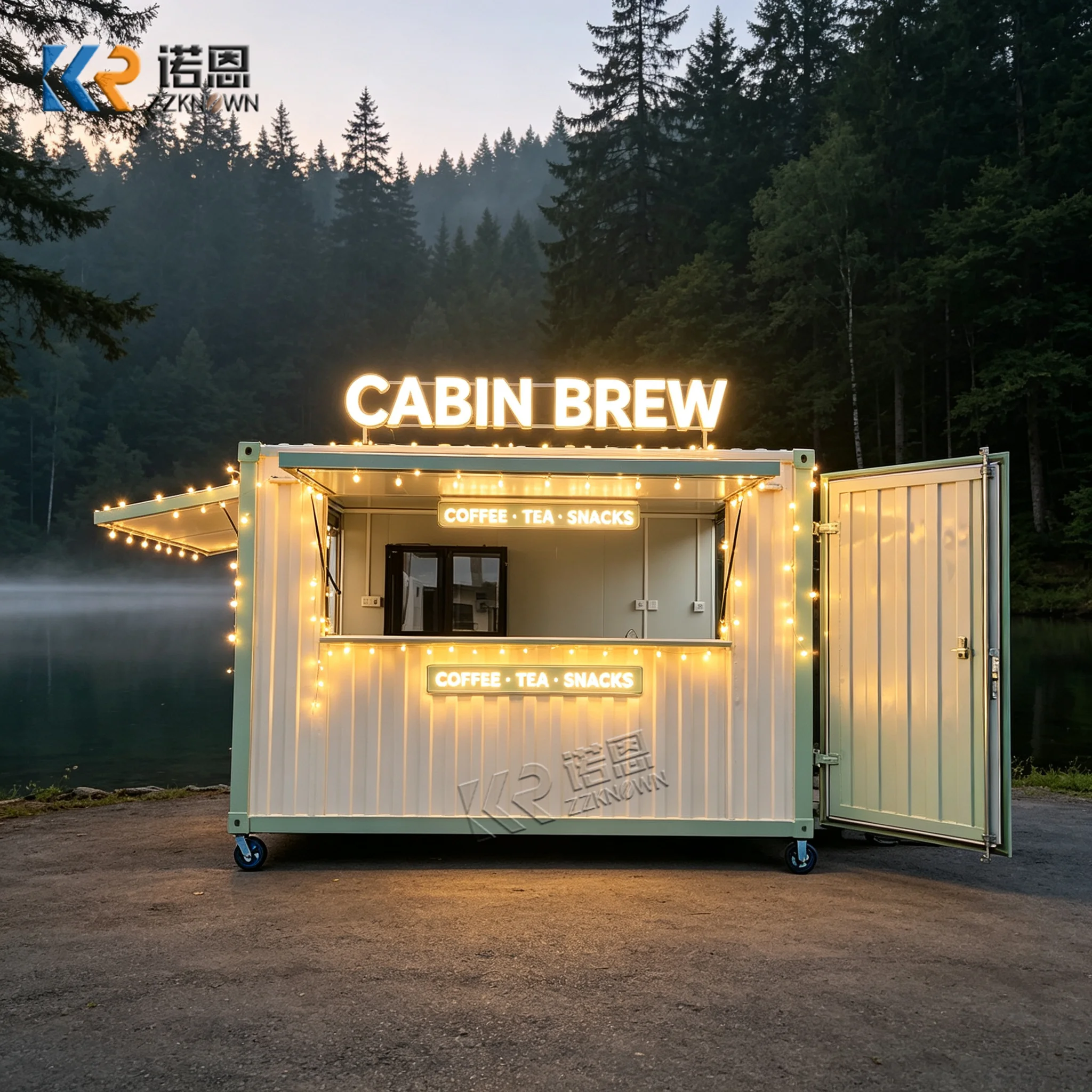 New Design Fully Equipped Food Trailer Mini Mobile Food Truck Trailer Ice Cream Fast Food Trucks for Outdoor Catering Events