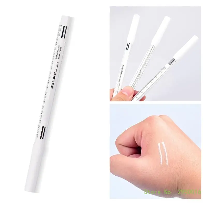 

10x Skin Marker Waterproof Positioning Pen White Surgical Skin Marker Eyebrow Makeup Pen Makeup Position Mark Tools