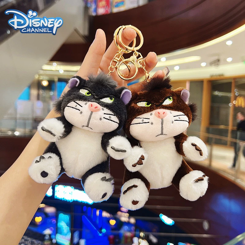 12cm Disney Uroczy Kot Lucyfer Pluszowy Brelok Lalka Anime Kreskówka Film Kawaii Śliczny Kot Lucyfer Cosplay Zawieszka do Torby Dekoracja Prezent
