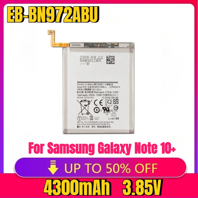 

New High quality EB-BN972ABU 4300mAh Battery For Samsung Galaxy Note 10+ Note 10 Plus SM-N975F SM-N975DS phone Batteries
