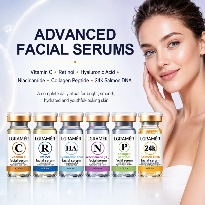 Face Serum Trio-Vitamin C,Retinol & Hyaluronic Acid Anti-Aging Serums for Face,Skincare Routine -Brightening,Facial Serums 8ml