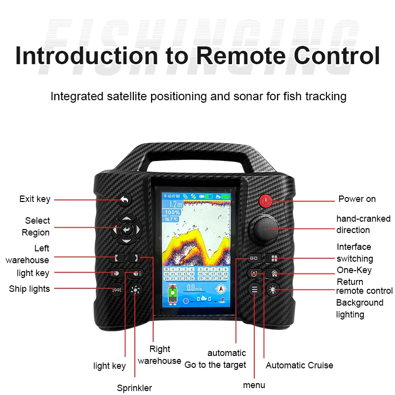 500M GPS Sonar Integrated RC Bait Boat with Color Screen 3 in 1 Smart Fishing Baiting Vessel for Carp Fishing Tackle Gear
