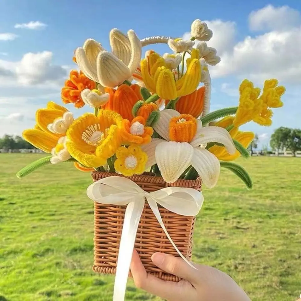 100/300/400Pcs Chenille Stems Flexible Wire Soft Touch Pipe Cleaners Bendable DIY Crafts Sticks for Artificial Flower Making view 4