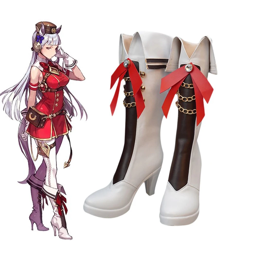 

2025 Umamusume Pretty Derby URA Gold Ship Cosplay Shoes Boots Game Anime Halloween Christmas Party Costume Accessory