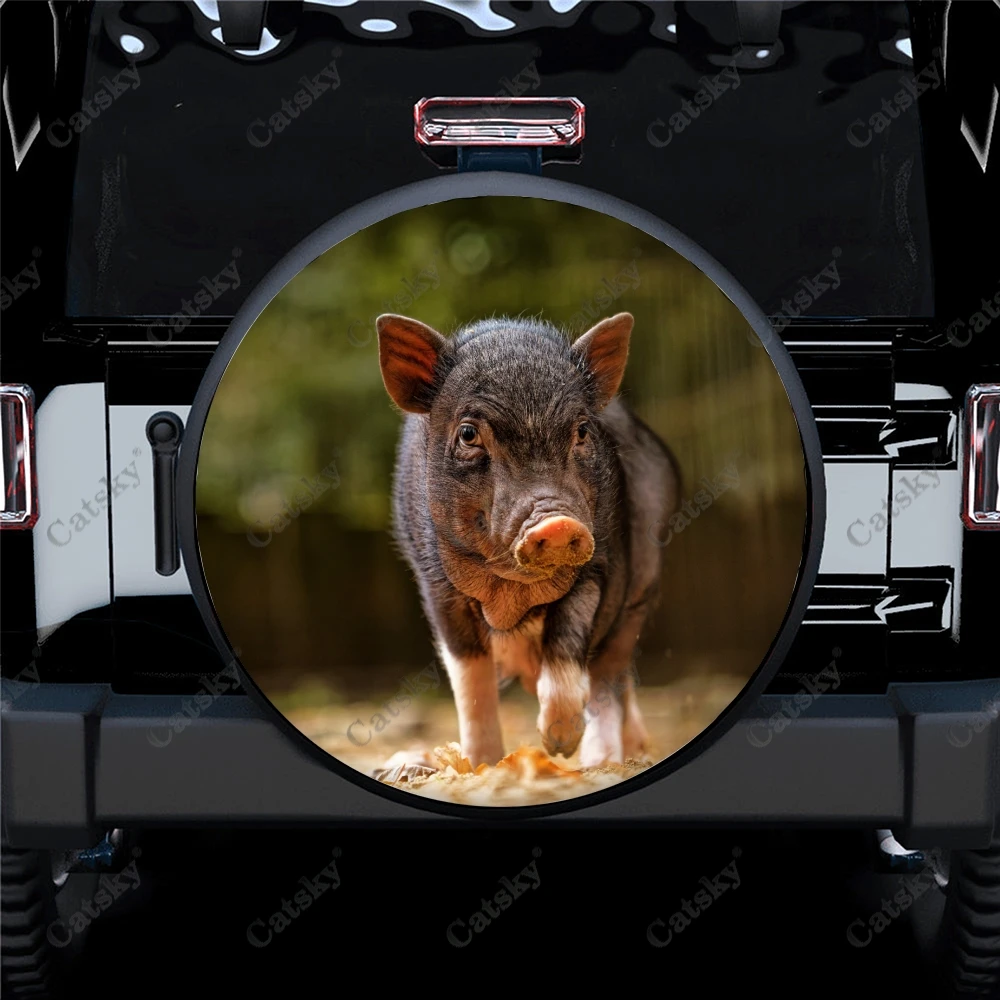 

Animal - Pig Print Spare Tire Cover Waterproof Tire Wheel Protector for Car Truck SUV Camper Trailer Rv 14"-17"