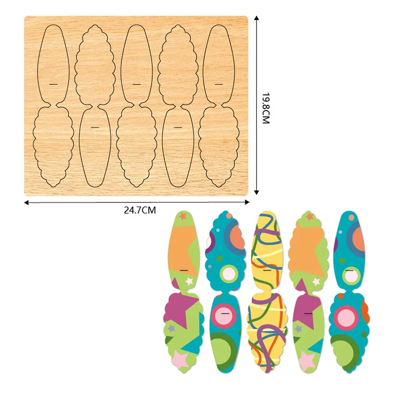 قالب قطع خشبي دبوس الشعر ZYC-571 مناسب لآلات القطع #3