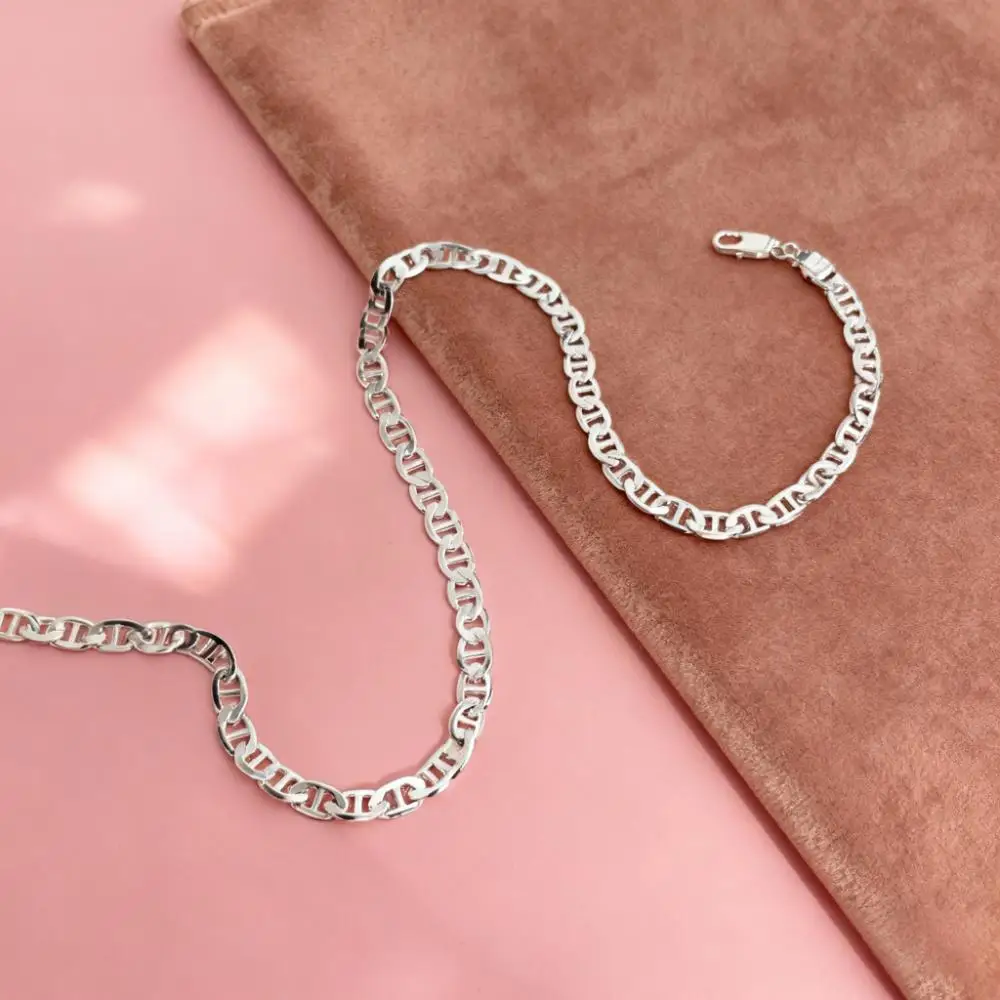 Christmas Gifts 40-60cm 925 Sterling Silver Necklace luxury 6MM gorgeous charm fashion Boy men wedding party women jewelry
