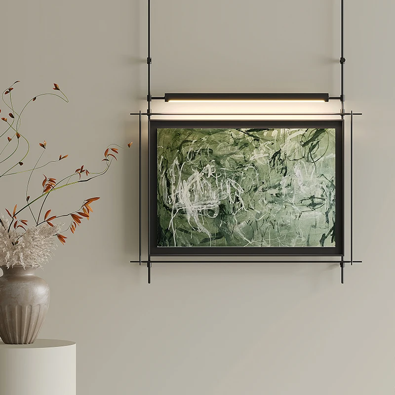 Modelo de lujo ligero para habitación, estudio, entrada, pintura decorativa de hierro, pared retro, pintura de instalación de varilla de metal tridimensional