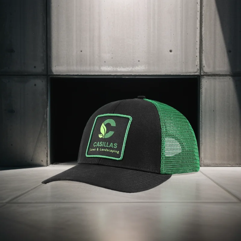 

Wholesale Customized 6 Panel 100% Cotton Woven Patch Logo 112 Trucker Style Hat Custom Breathable Light Hard Panel Mesh Hat