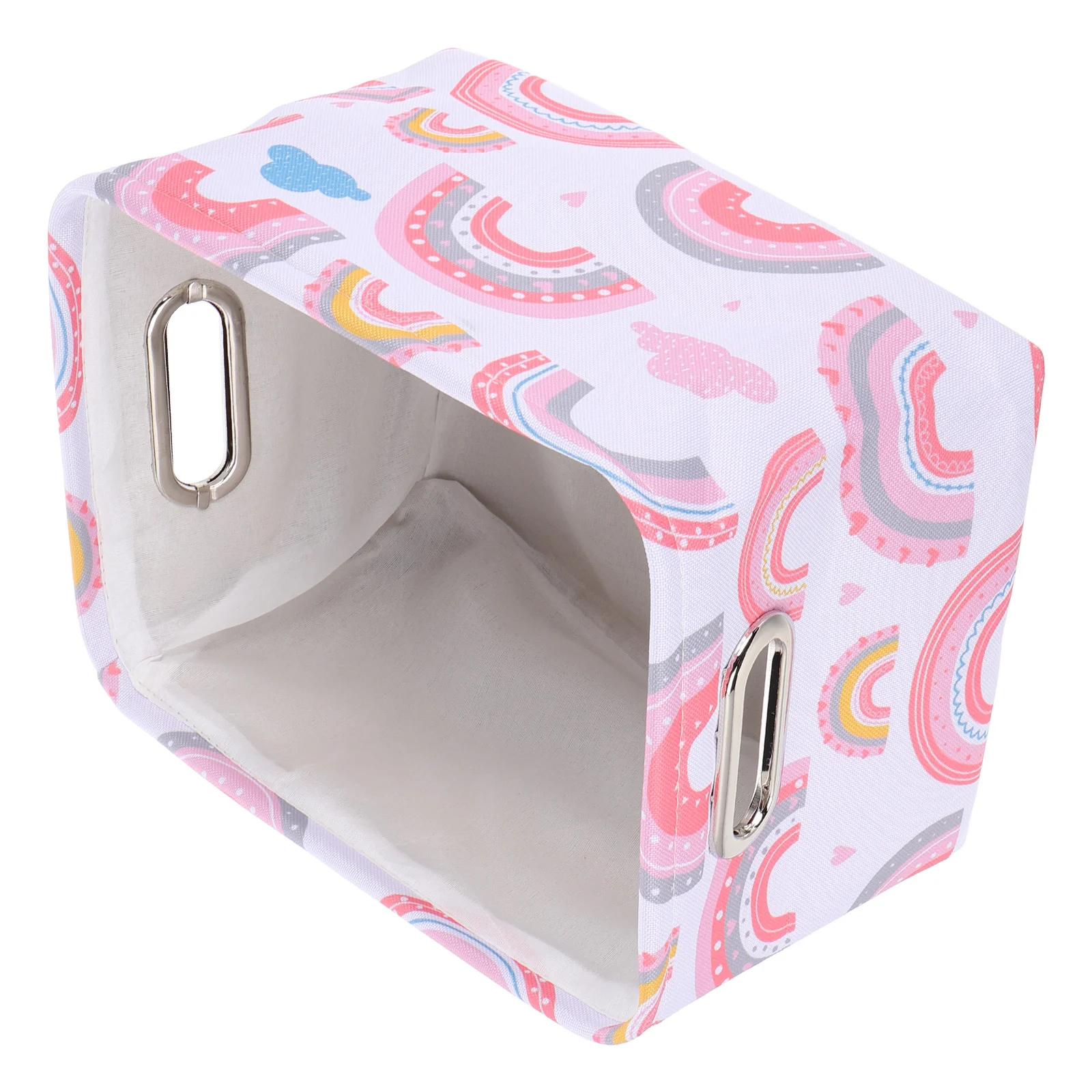 

Rainbow Fabric Storage Bins Eva Polyester Organizer For Kids Clothes Books Portable Closet Bin Lightweight