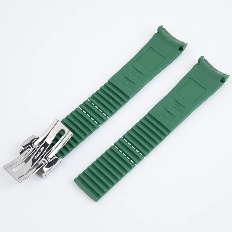 Patek Philippe Grenade Fluororubber 시계 스트랩 Aquanaut 시리즈 5164/5167 PP 프리미엄 실리콘 시계 스트랩 용 21mm