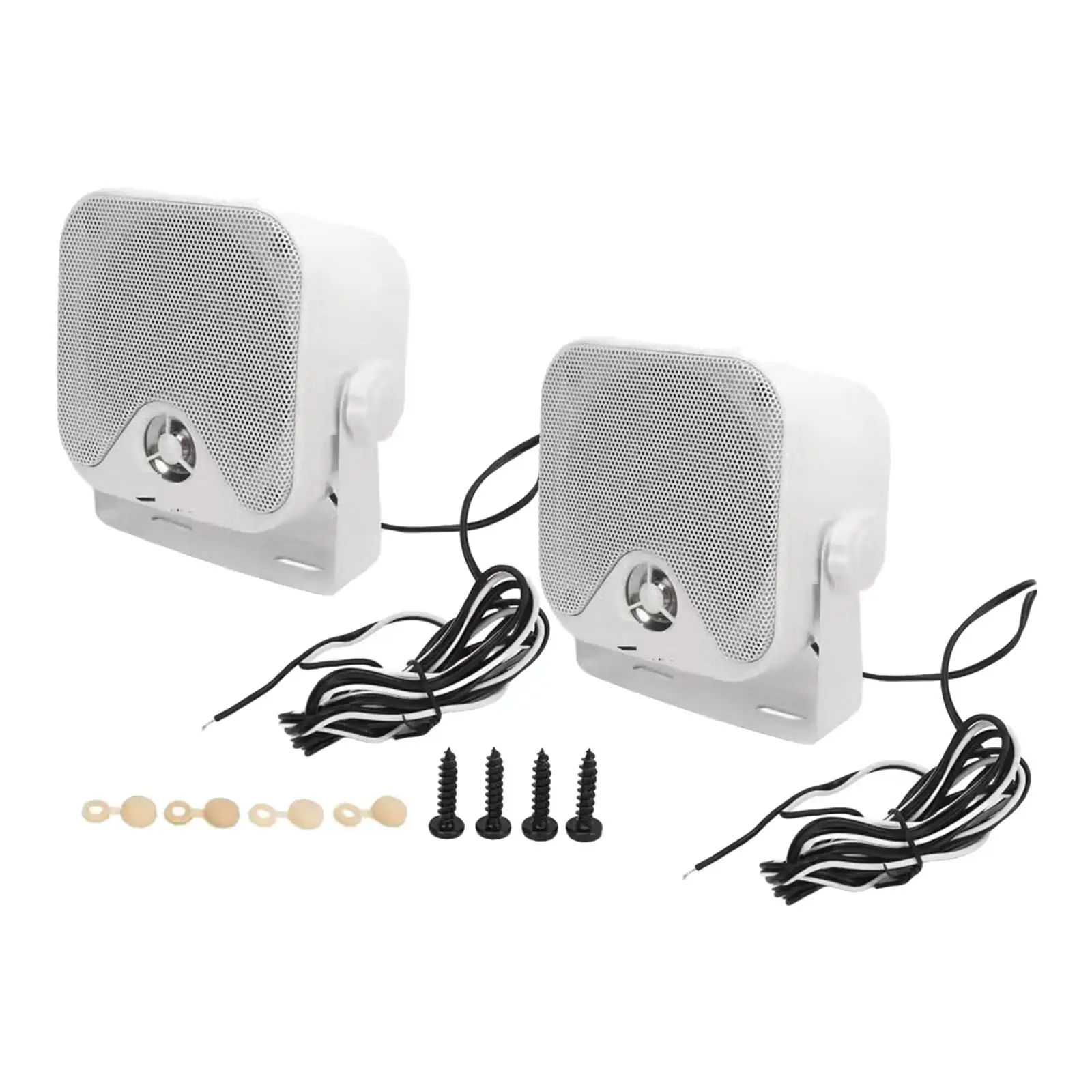 2x Marine Speakers 2x50W White Boat Speakers for Boats UTV Truck